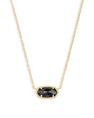 Elisa Gold Pendant Necklace London Blue Glass