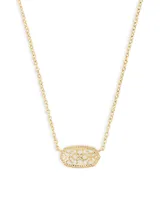 Elisa Gold Pendant Necklace in Gold Filigree