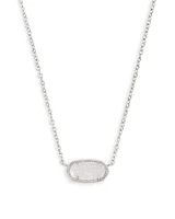 Elisa Silver Pendant Necklace Red Illusion