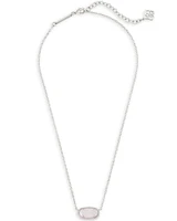 Elisa Silver Pendant Necklace Red Illusion