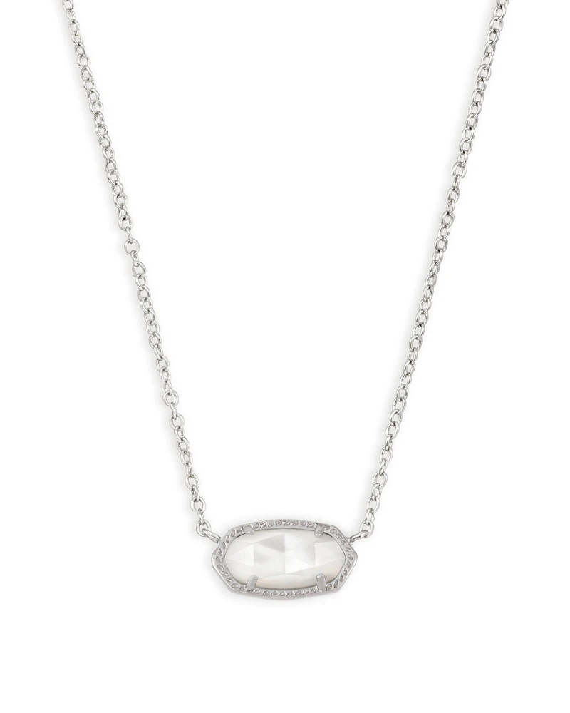 Elisa Silver Pendant Necklace Red Illusion