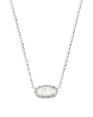 Elisa Silver Pendant Necklace Red Illusion