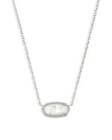 Elisa Silver Pendant Necklace Red Illusion