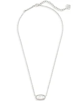 Elisa Silver Pendant Necklace Red Illusion