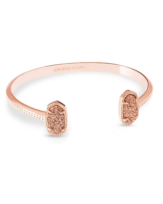 Elton Rose Gold Cuff Bracelet in Rose Gold Drusy