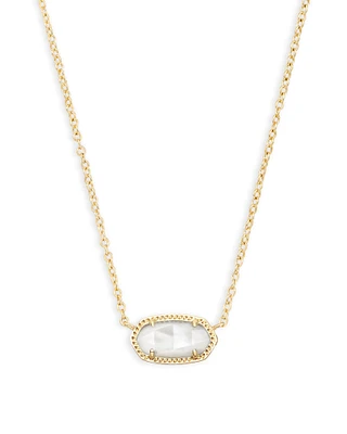 Elisa Gold Pendant Necklace London Blue Glass
