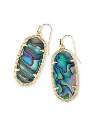 Elle Gold Drop Earrings Dichroic Glass