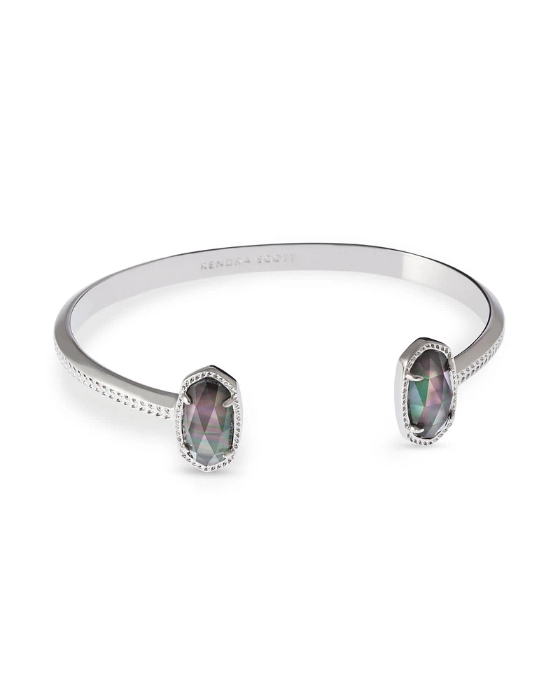 Elton Silver Cuff Bracelet Dichroic Glass