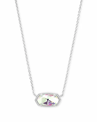 Elisa Silver Pendant Necklace Red Illusion