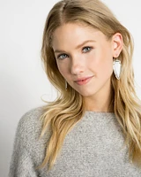 SKYLAR EARRING GOLD ROSE QUARTZ