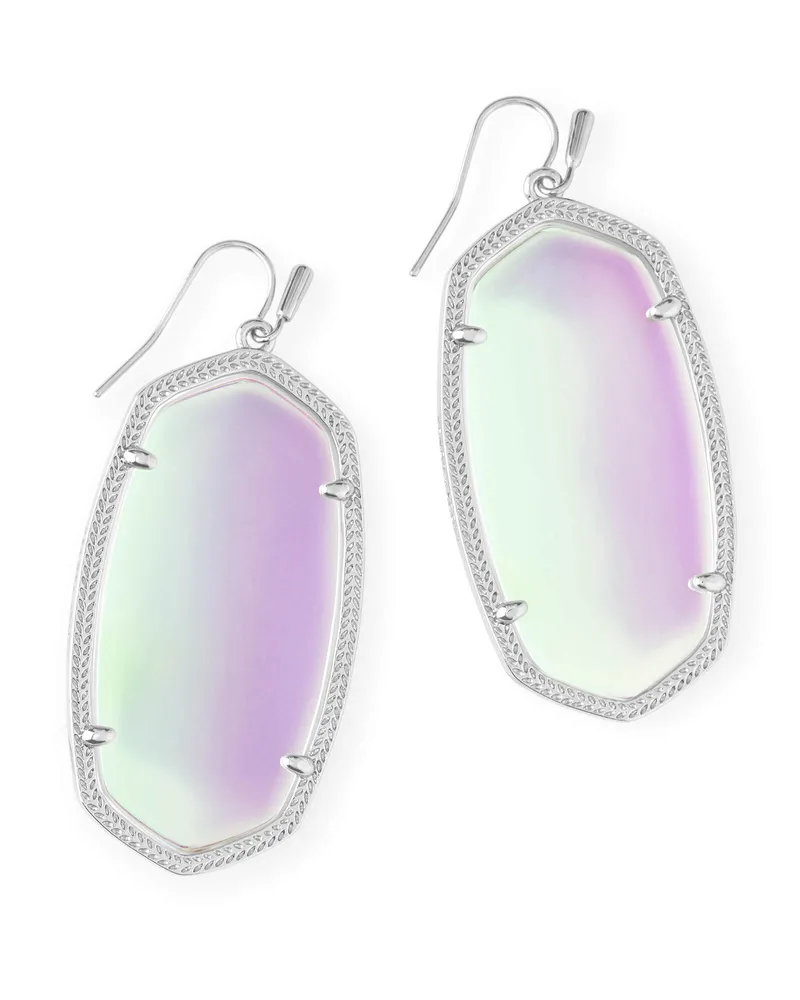 Danielle Silver Drop Earrings Ivory Mother-of-Pearl