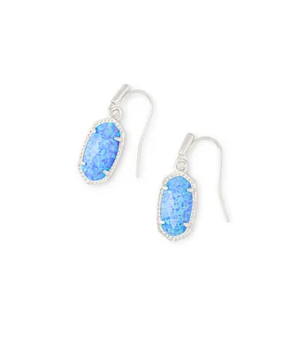 Lee Silver Drop Earrings in Ocean Kyocera Opal