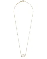 Elisa 18k Gold Vermeil Pendant Necklace in Ivory Mother-of-Pearl