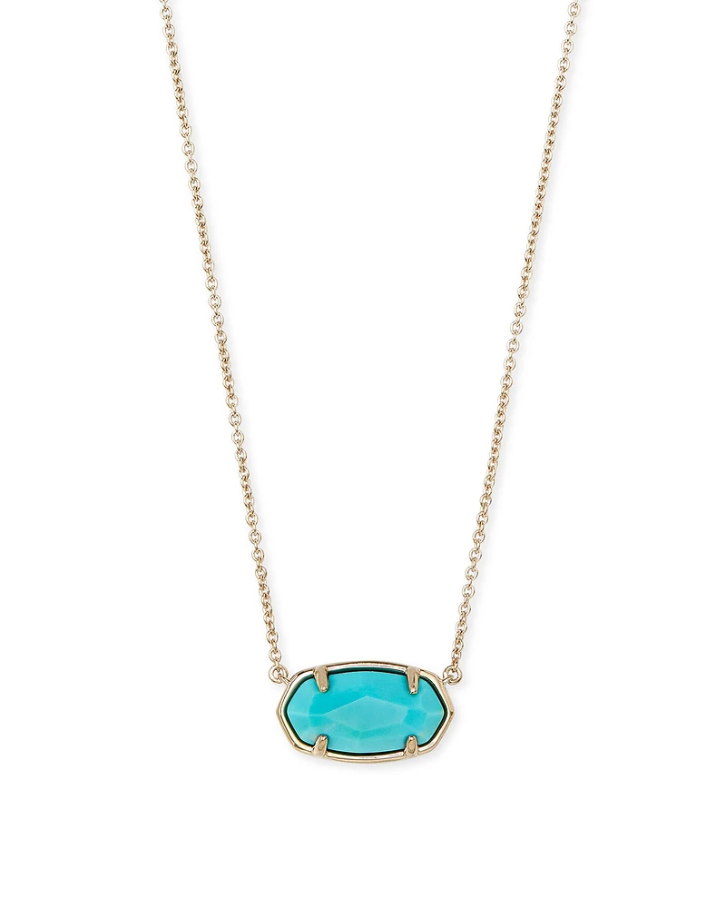 Elisa 18k Gold Vermeil Pendant Necklace in Turquoise