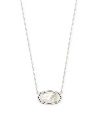 Elisa Sterling Silver Pendant Necklace in Ivory Mother-of-Pearl
