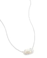 Elisa Sterling Silver Pendant Necklace in Ivory Mother-of-Pearl