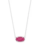 Elisa Sterling Silver Pendant Necklace in Pink Quartzite