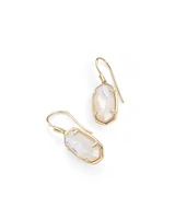 Lee 18k Gold Vermeil Drop Earrings in Ivory Mother-of-Pearl