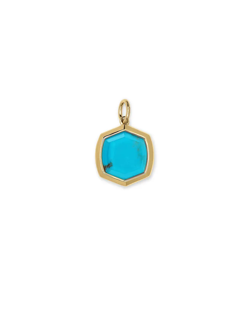 Davis 18k Gold Vermeil Charm in Turquoise