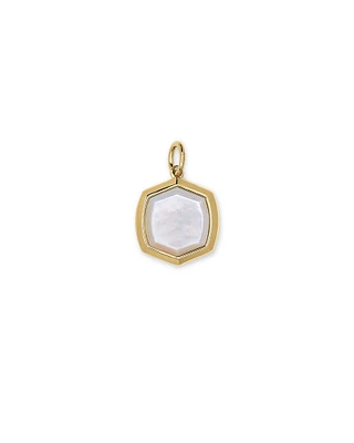 Davis 18k Gold Vermeil Charm in Ivory Mother-of-Pearl