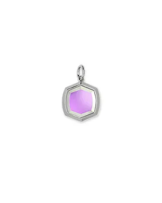 Davis Sterling Silver Charm in Dichroic Glass