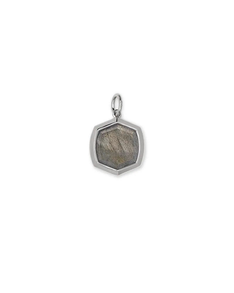 Davis Sterling Silver Charm in Gray Labradorite