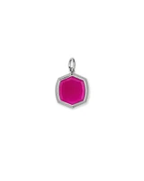 Davis 18k Gold Vermeil Charm in Dyed Pink Quartzite