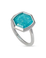 Davis Sterling Silver Cocktail Ring Turquoise