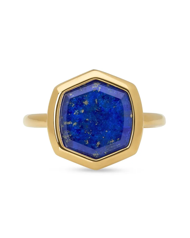 Davis 18k Gold Vermeil Cocktail Ring Blue Lapis