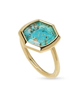 Davis 18k Gold Vermeil Cocktail Ring Turquoise