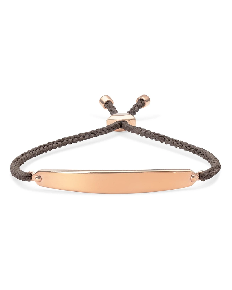 Mattie Bar Cord Bracelet in 18k Rose Gold Vermeil