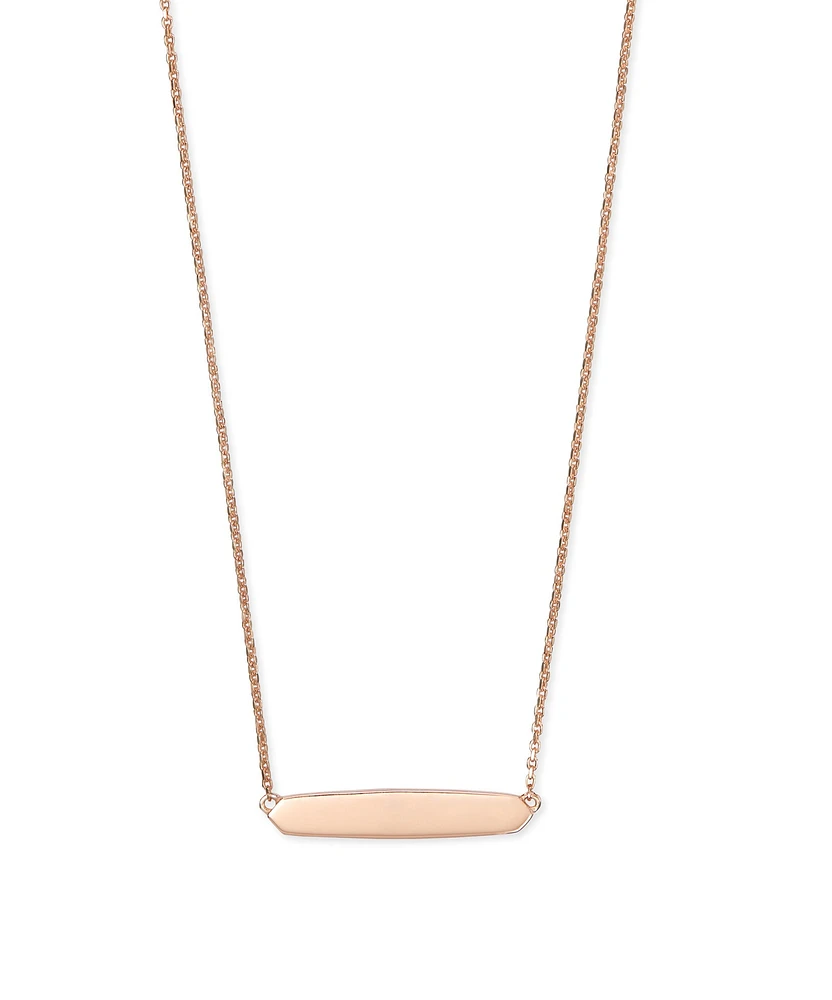 Mattie Bar Pendant Necklace in 18k Rose Gold Vermeil