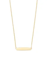 Mattie Bar Pendant Necklace 18k Gold Vermeil