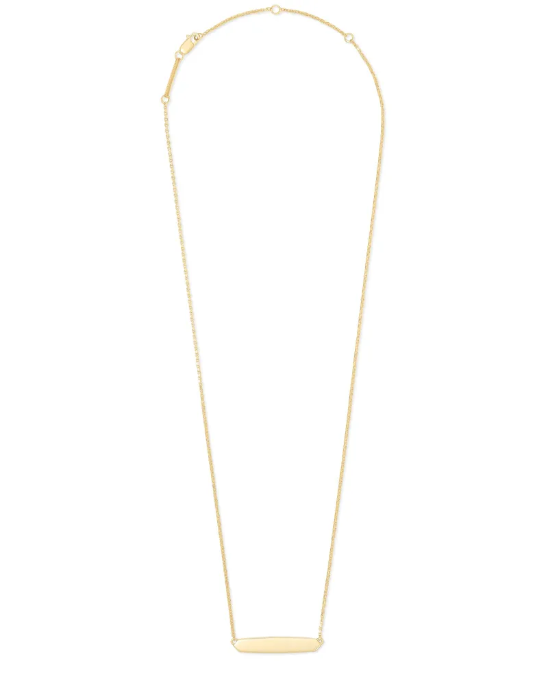 Mattie Bar Pendant Necklace 18k Gold Vermeil