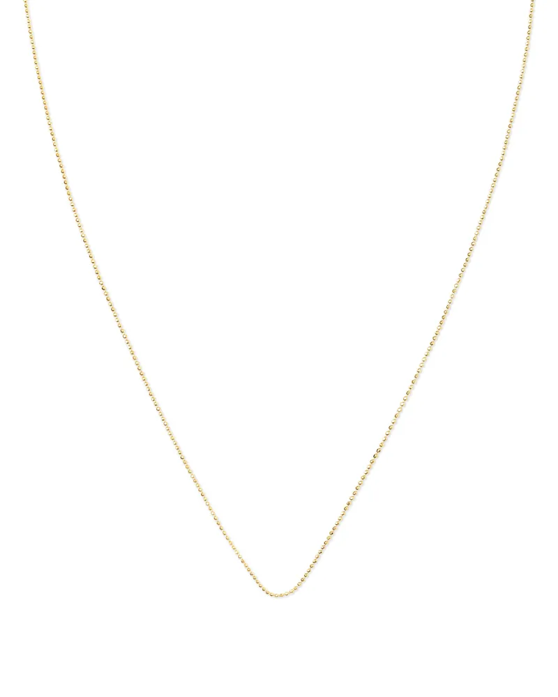 22 Inch Ball Chain Necklace in 18k Gold Vermeil