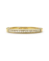 Ensley 18k Gold Vermeil Band Ring White Diamond