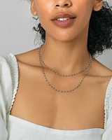 Davis 18k Gold Vermeil Beaded Long Necklace in Moonstone