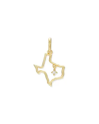 Texas 18k Gold Vermeil Charm White Diamond