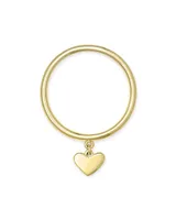 Ari Heart Charm Band Ring 18k Gold Vermeil