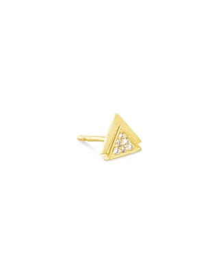 Alessia 18k Gold Vermeil Mini Stud Earring in White Topaz