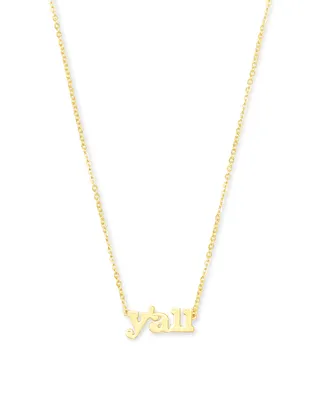 Y'all Pendant Necklace 18k Gold Vermeil