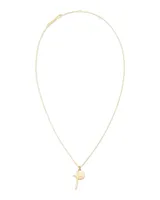 Davis Cross Charm Necklace in 18k Yellow Gold Vermeil