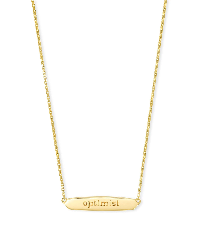 Optimist Mattie Bar Pendant Necklace in 18k Gold Vermeil