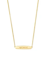 Optimist Mattie Bar Pendant Necklace in 18k Gold Vermeil