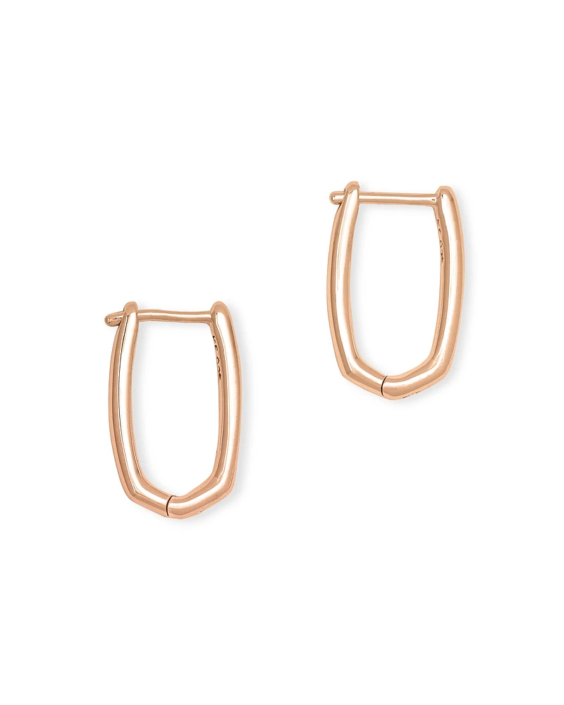 Ellen Huggie Earrings in 18k Rose Gold Vermeil