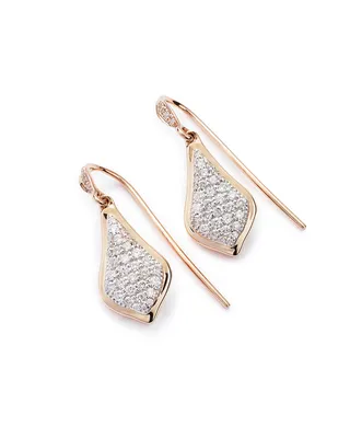 Lexi Drop Earrings in Pave Diamond and 14k Rose Gold