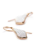 Lexi Drop Earrings in Pave Diamond and 14k Rose Gold