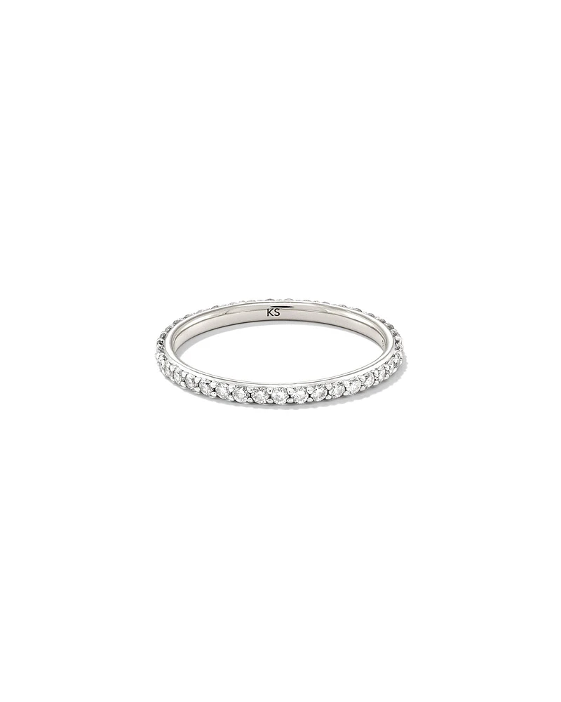 Marilyn 14k White Gold Full Eternity Band Ring Diamond