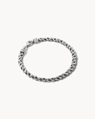 Beck Rope Chain Bracelet Oxidized Sterling Silver