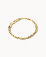 Beck Round Box Chain Bracelet 18k Gold Vermeil